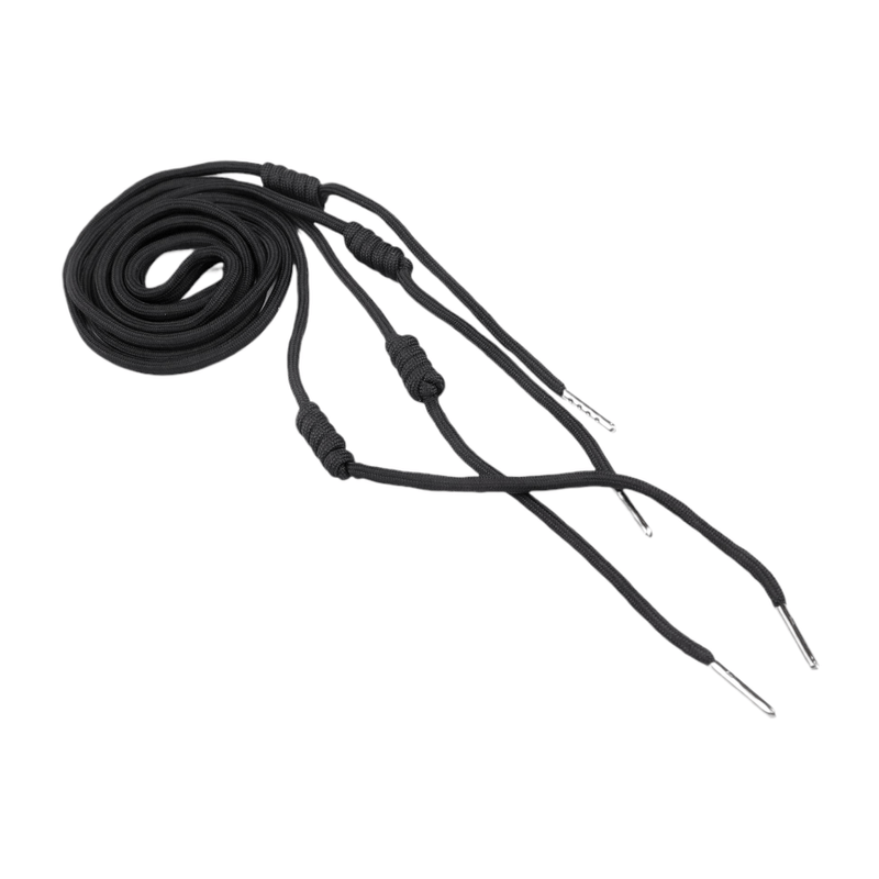 Fashion, accesorii si bijuterii - Femei - Incaltaminte femei - Accesorii incaltaminte - Set 2 sireturi rotunde pentru hanorac sau gluga Crisalida, lungime 140 cm Negru - Infinity.ro