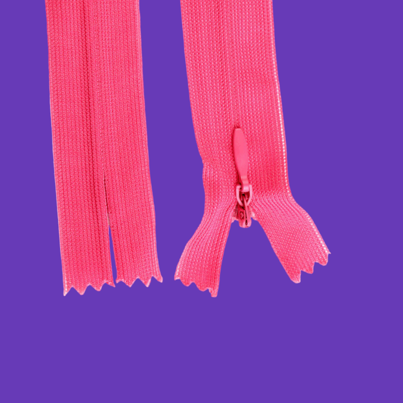 Casa si Gradina - Decoratiuni - DIY - Articole mercerie - Fermoar ascuns nedetasabil Crisalida, lungime 60 cm, Roz strident - Infinity.ro