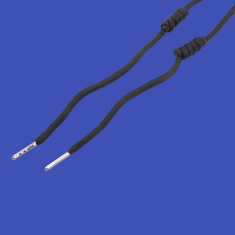 Fashion, accesorii si bijuterii - Femei - Incaltaminte femei - Accesorii incaltaminte - Set 2 sireturi rotunde pentru hanorac sau gluga Crisalida, lungime 140 cm Negru - Infinity.ro