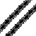 Casa si Gradina - Decoratiuni - DIY - Articole mercerie - Dantela bumbac crosetata Crisalida, 12 mm x 3 m, Negru - Infinity.ro