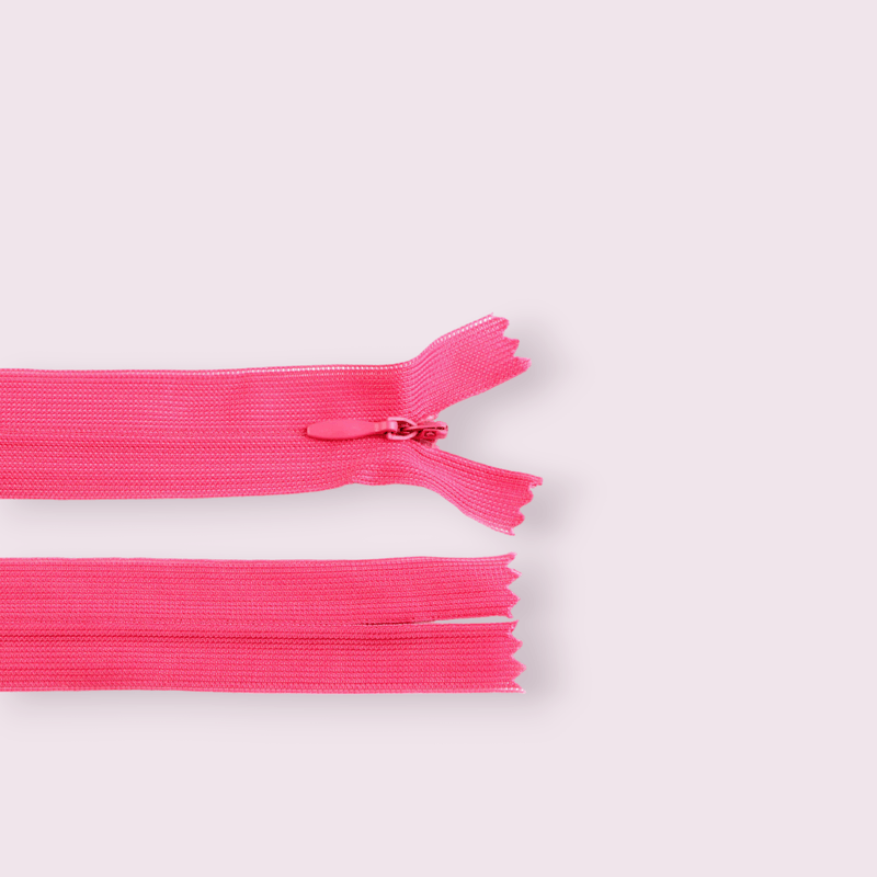 Casa si Gradina - Decoratiuni - DIY - Articole mercerie - Fermoar ascuns nedetasabil Crisalida, lungime 60 cm, Roz strident - Infinity.ro