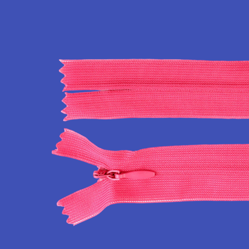 Casa si Gradina - Decoratiuni - DIY - Articole mercerie - Fermoar ascuns nedetasabil Crisalida, lungime 60 cm, Roz strident - Infinity.ro