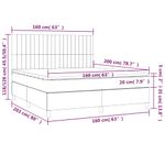 Casa si Gradina - Mobilier - Paturi si accesorii - Paturi - Pat box spring cu saltea, negru, 160x200 cm, textil - Infinity.ro