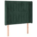 Casa si Gradina - Mobilier - Paturi si accesorii - Paturi - Pat continental cu saltea si LED verde inchis 80x200 cm catifea - Infinity.ro