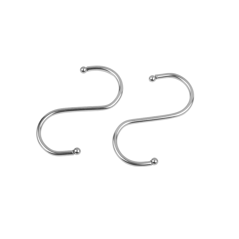 Casa si Gradina - Decoratiuni - Obiecte decorative - Accesorii decorative - Set 5 carlige metalice Crisalida, dimensiuni 3,2 x 7 cm, Argintiu - Infinity.ro