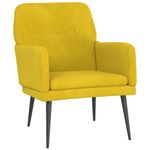 Casa si Gradina - Mobilier - Scaune si fotolii - Fotolii - Fotoliu, galben, 62x79x79 cm, catifea - Infinity.ro