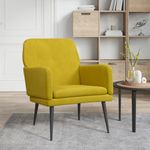 Casa si Gradina - Mobilier - Scaune si fotolii - Fotolii - Fotoliu, galben, 62x79x79 cm, catifea - Infinity.ro