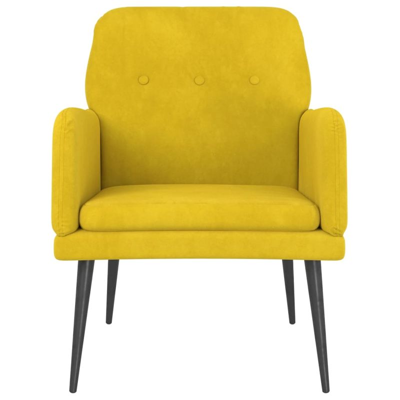 Casa si Gradina - Mobilier - Scaune si fotolii - Fotolii - Fotoliu, galben, 62x79x79 cm, catifea - Infinity.ro