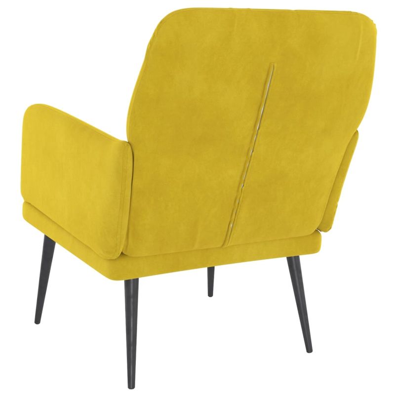 Casa si Gradina - Mobilier - Scaune si fotolii - Fotolii - Fotoliu, galben, 62x79x79 cm, catifea - Infinity.ro