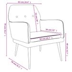 Casa si Gradina - Mobilier - Scaune si fotolii - Fotolii - Fotoliu, galben, 62x79x79 cm, catifea - Infinity.ro