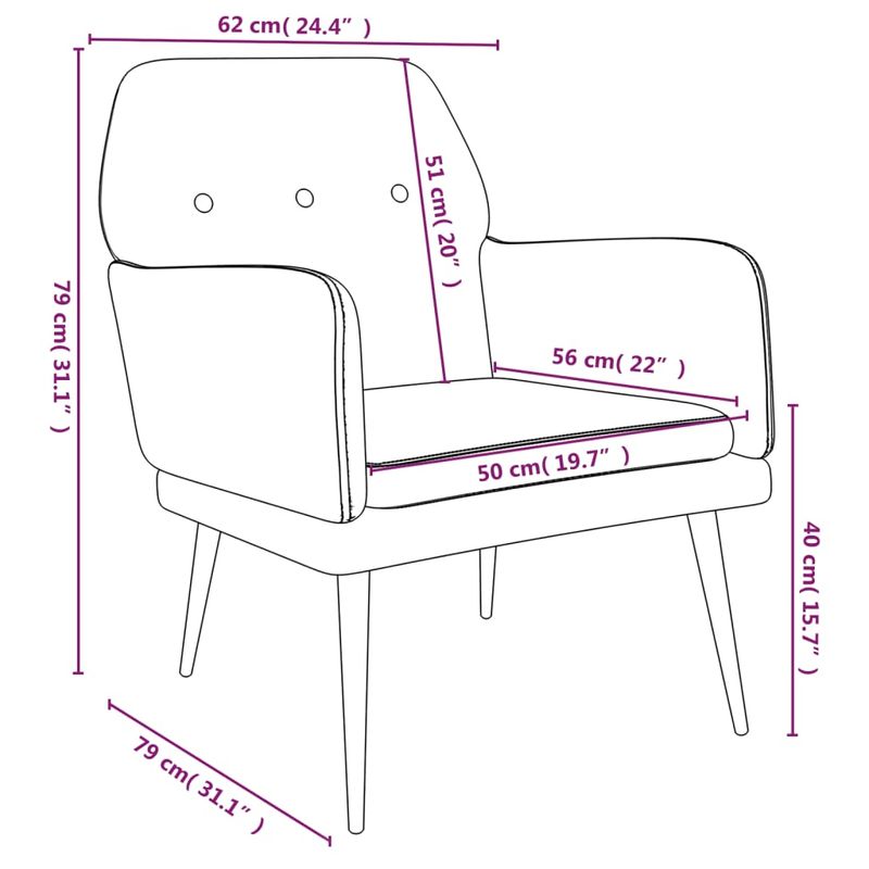 Casa si Gradina - Mobilier - Scaune si fotolii - Fotolii - Fotoliu, galben, 62x79x79 cm, catifea - Infinity.ro