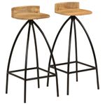 Casa si Gradina - Mobilier - Scaune si fotolii - Scaune - Scaune de bar, 2 buc., lemn masiv de mango - Infinity.ro