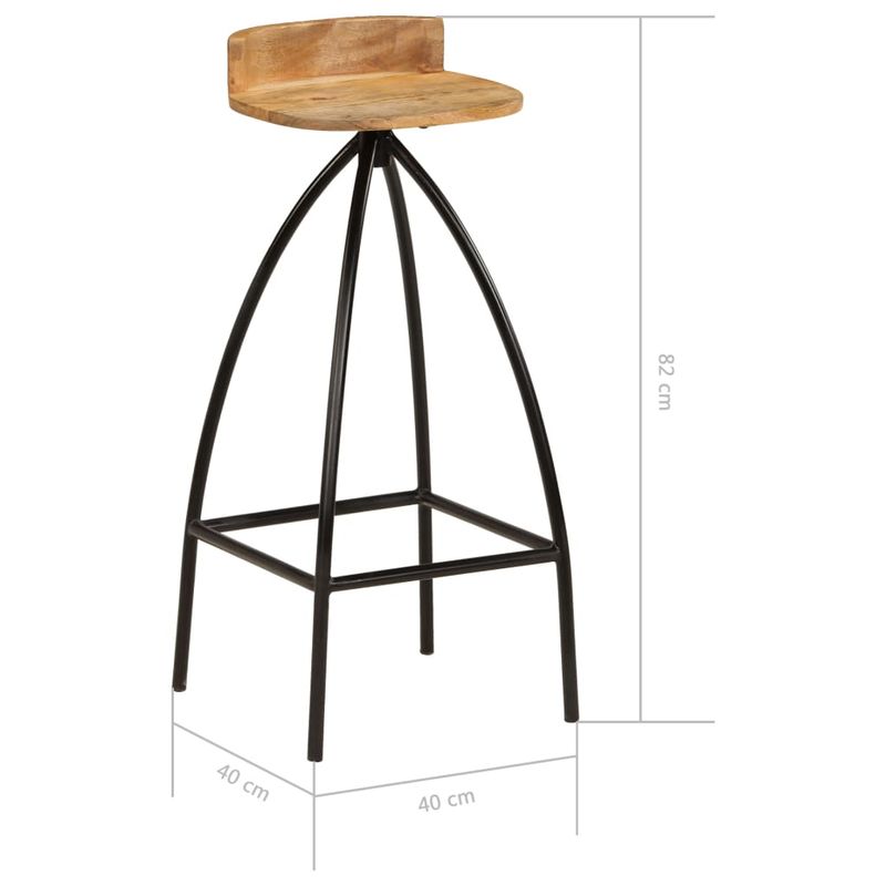Casa si Gradina - Mobilier - Scaune si fotolii - Scaune - Scaune de bar, 2 buc., lemn masiv de mango - Infinity.ro