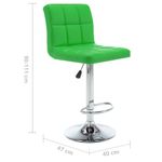 Casa si Gradina - Mobilier - Scaune si fotolii - Scaune - Scaune de bar, 2 buc., verde, piele ecologica - Infinity.ro