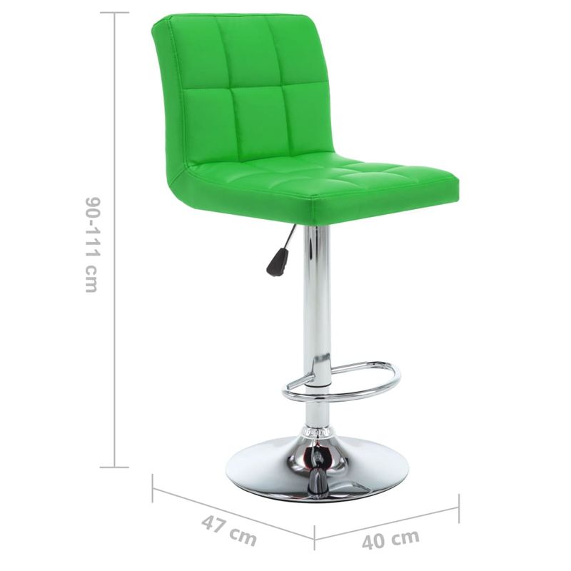 Casa si Gradina - Mobilier - Scaune si fotolii - Scaune - Scaune de bar, 2 buc., verde, piele ecologica - Infinity.ro