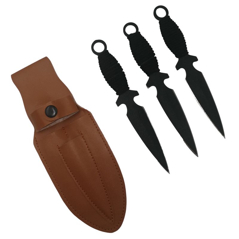 Casa si Gradina - Bucatarie si vesela - Vesela si tacamuri - Cutite si seturi de cutite - Set trei cutite de aruncat, Ninja Assasin si Set trei cutite de aruncat, Black Fury - Infinity.ro