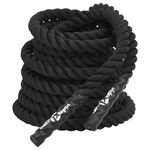 Sport si Outdoor - Fitness - Aparate fitness - Accesorii aparate fitness - Franghie de lucru, negru, 12 m, 9 kg, poliester - Infinity.ro