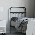 Casa si Gradina - Mobilier - Paturi si accesorii - Accesorii paturi - Tablie de pat metalica, negru, 75 cm - Infinity.ro