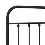 Casa si Gradina - Mobilier - Paturi si accesorii - Accesorii paturi - Tablie de pat metalica, negru, 75 cm - Infinity.ro