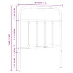 Casa si Gradina - Mobilier - Paturi si accesorii - Accesorii paturi - Tablie de pat metalica, negru, 75 cm - Infinity.ro