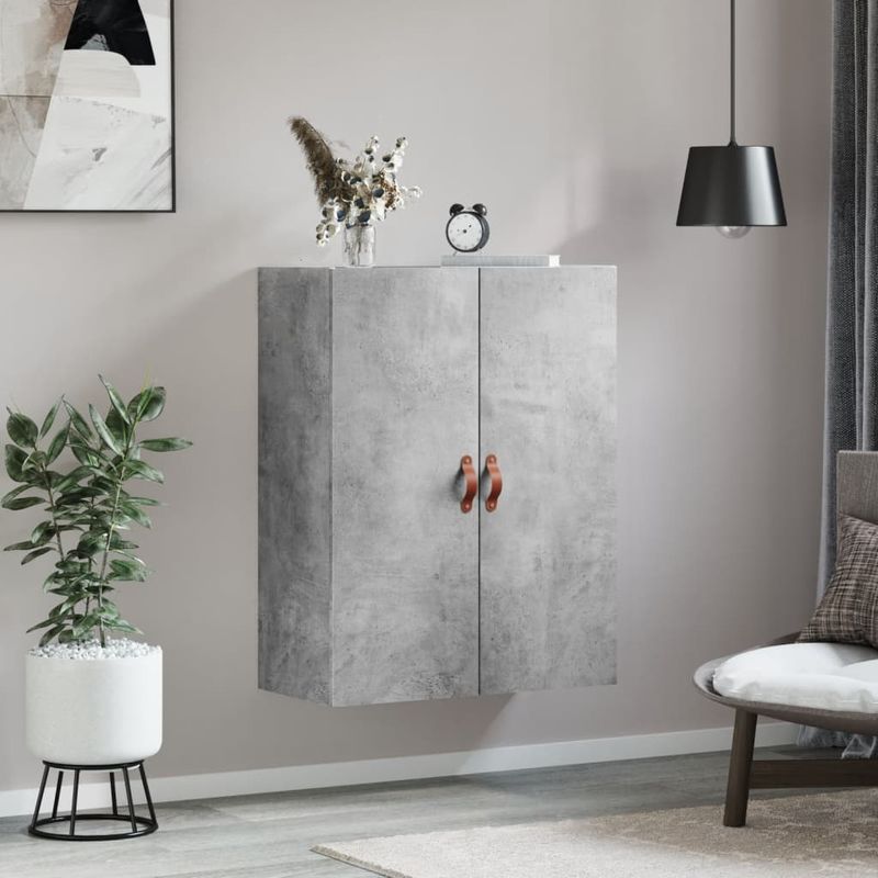 Casa si Gradina - Mobilier - Comode si corpuri - Comode - Dulap cu montaj pe perete, gri beton, 69,5x34x90 cm - Infinity.ro