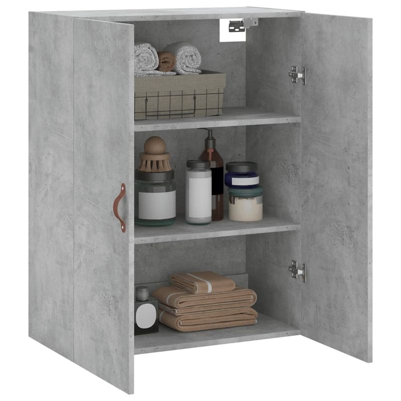 Casa si Gradina - Mobilier - Comode si corpuri - Comode - Dulap cu montaj pe perete, gri beton, 69,5x34x90 cm - Infinity.ro