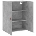 Casa si Gradina - Mobilier - Comode si corpuri - Comode - Dulap cu montaj pe perete, gri beton, 69,5x34x90 cm - Infinity.ro