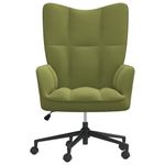 Casa si Gradina - Mobilier - Scaune si fotolii - Fotolii - Fotoliu de relaxare, verde deschis, catifea - Infinity.ro