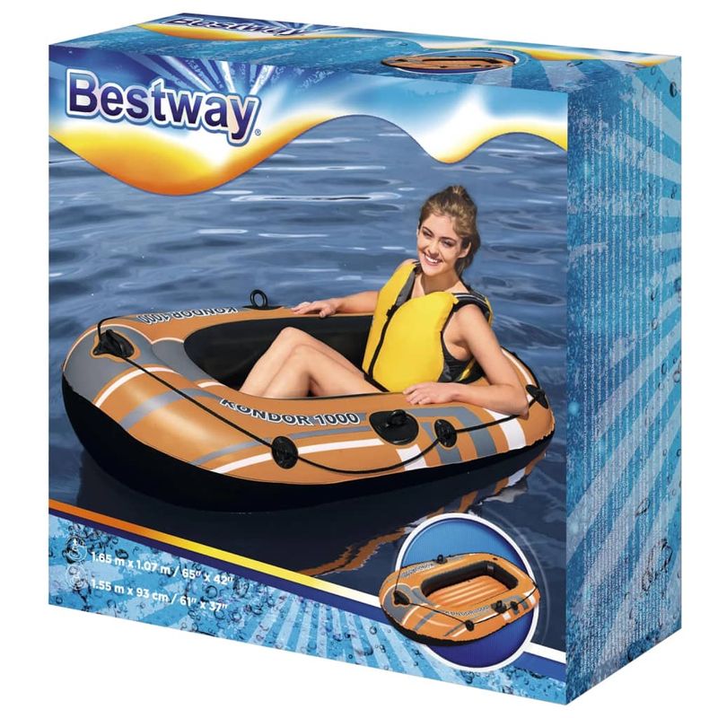 Sport si Outdoor - Sporturi acvatice - Rafting, caiac si canoe - Bestway Barca gonflabila "Kondor 1000", 155x93 cm - Infinity.ro