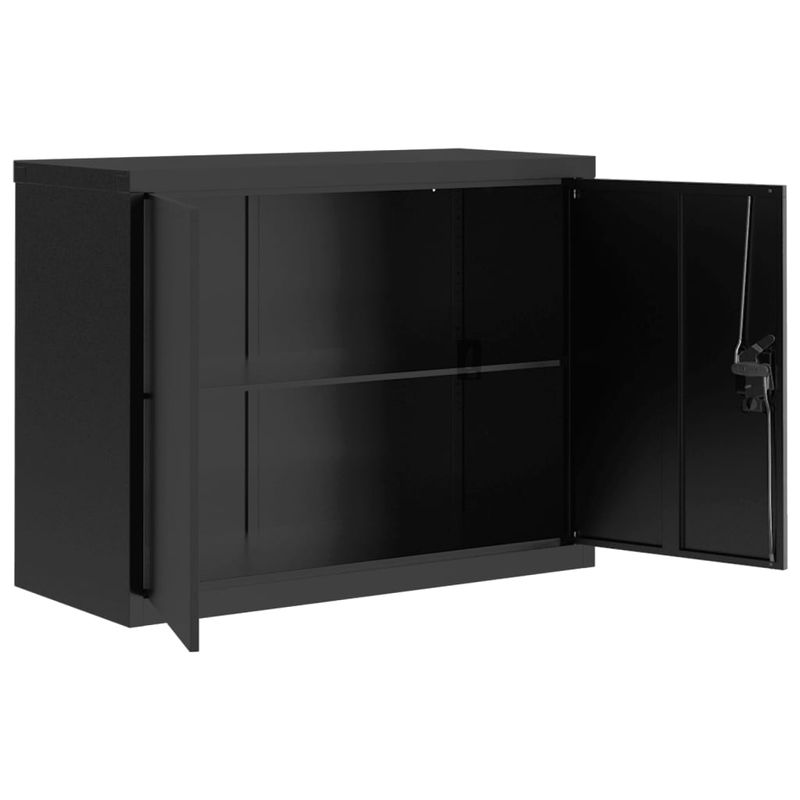 Casa si Gradina - Constructii - Depozitare, transport si protectie - Rafturi, fisete si vestiare - Fiset, negru, 90x40x110 cm, otel - Infinity.ro