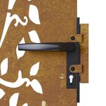Casa si Gradina - Gradina si terasa - Garduri, panouri si accesorii - Poarta pentru gradina, 85x200 cm, otel corten, model copac - Infinity.ro