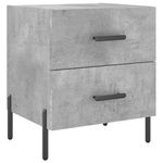 Casa si Gradina - Mobilier - Comode si corpuri - Noptiere - Noptiera, gri beton, 40x35x47,5 cm, lemn compozit - Infinity.ro