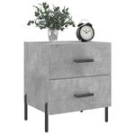 Casa si Gradina - Mobilier - Comode si corpuri - Noptiere - Noptiera, gri beton, 40x35x47,5 cm, lemn compozit - Infinity.ro