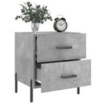 Casa si Gradina - Mobilier - Comode si corpuri - Noptiere - Noptiera, gri beton, 40x35x47,5 cm, lemn compozit - Infinity.ro