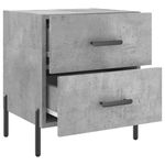 Casa si Gradina - Mobilier - Comode si corpuri - Noptiere - Noptiera, gri beton, 40x35x47,5 cm, lemn compozit - Infinity.ro