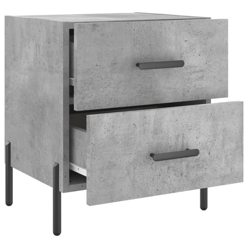 Casa si Gradina - Mobilier - Comode si corpuri - Noptiere - Noptiera, gri beton, 40x35x47,5 cm, lemn compozit - Infinity.ro