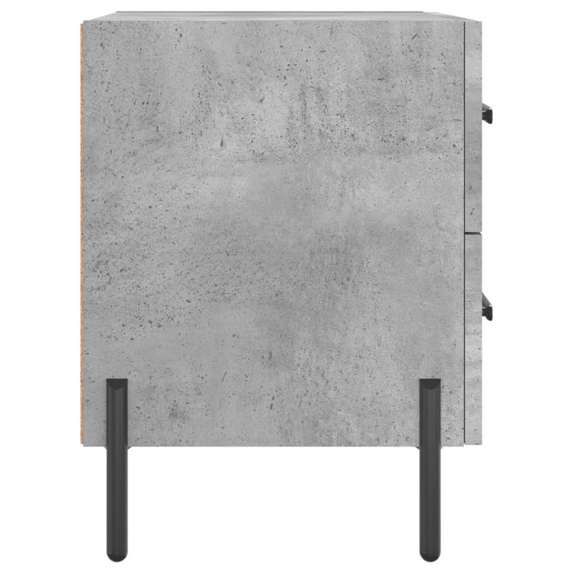 Casa si Gradina - Mobilier - Comode si corpuri - Noptiere - Noptiera, gri beton, 40x35x47,5 cm, lemn compozit - Infinity.ro
