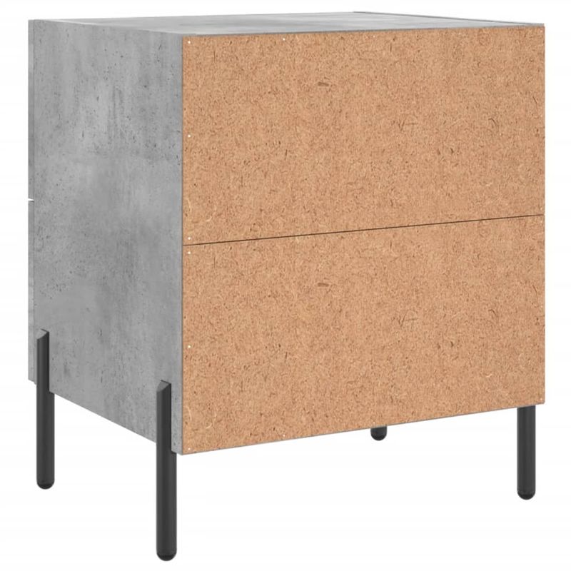 Casa si Gradina - Mobilier - Comode si corpuri - Noptiere - Noptiera, gri beton, 40x35x47,5 cm, lemn compozit - Infinity.ro