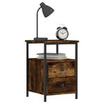 Casa si Gradina - Mobilier - Comode si corpuri - Noptiere - Noptiere, 2 buc., stejar fumuriu, 34x35,5x50 cm, lemn compozit - Infinity.ro