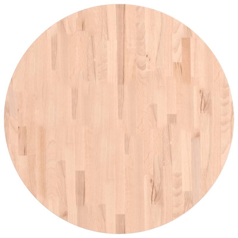 Casa si Gradina - Mobilier - Feronerie si accesorii mobila - Blat de masa rotund, diametru 80x4 cm, lemn masiv de fag, maro deschis - Infinity.ro