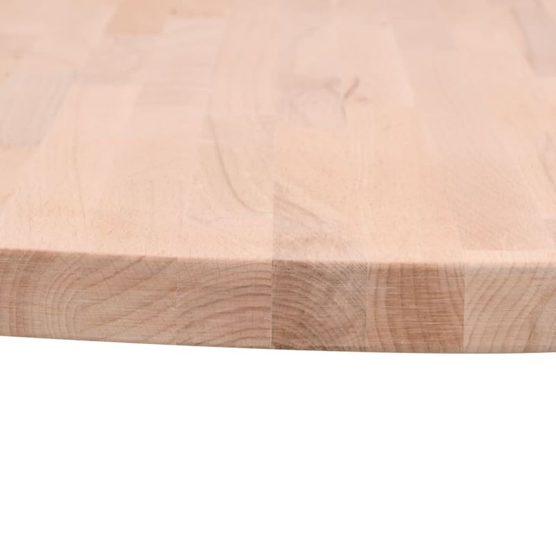 Casa si Gradina - Mobilier - Feronerie si accesorii mobila - Blat de masa rotund, diametru 80x4 cm, lemn masiv de fag, maro deschis - Infinity.ro