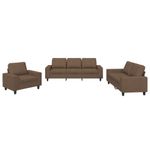 Casa si Gradina - Mobilier - Seturi de mobilier - Seturi living - Set de canapele, 3 piese, maro, textil - Infinity.ro