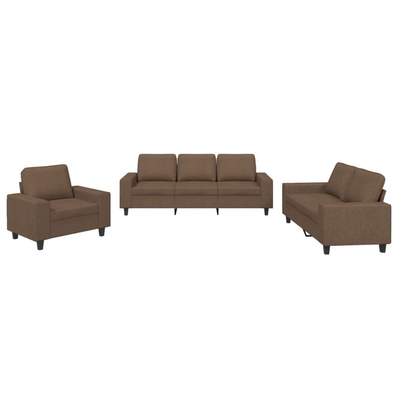 Casa si Gradina - Mobilier - Seturi de mobilier - Seturi living - Set de canapele, 3 piese, maro, textil - Infinity.ro