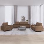 Casa si Gradina - Mobilier - Seturi de mobilier - Seturi living - Set de canapele, 3 piese, maro, textil - Infinity.ro
