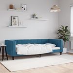 Casa si Gradina - Mobilier - Paturi si accesorii - Paturi - Pat de zi, albastru, 90x200 cm, catifea - Infinity.ro