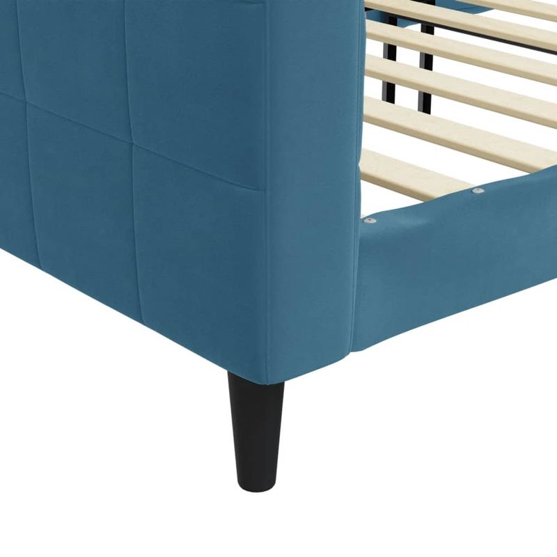 Casa si Gradina - Mobilier - Paturi si accesorii - Paturi - Pat de zi, albastru, 90x200 cm, catifea - Infinity.ro