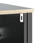 Casa si Gradina - Mobilier - Seturi de mobilier - Seturi baie - Set mobilier de baie „BERG”, 2 piese, negru, lemn masiv de pin - Infinity.ro