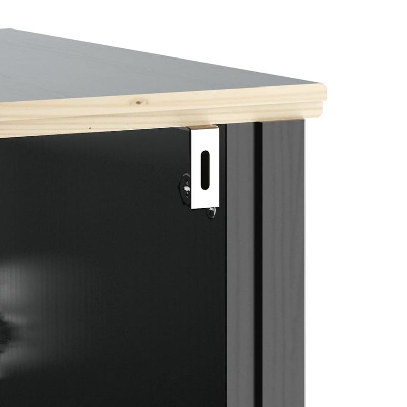 Casa si Gradina - Mobilier - Seturi de mobilier - Seturi baie - Set mobilier de baie „BERG”, 2 piese, negru, lemn masiv de pin - Infinity.ro