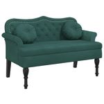Casa si Gradina - Mobilier - Canapele si coltare - Banchete - Bancheta cu perne, verde inchis, 120,5x65x75 cm, catifea - Infinity.ro