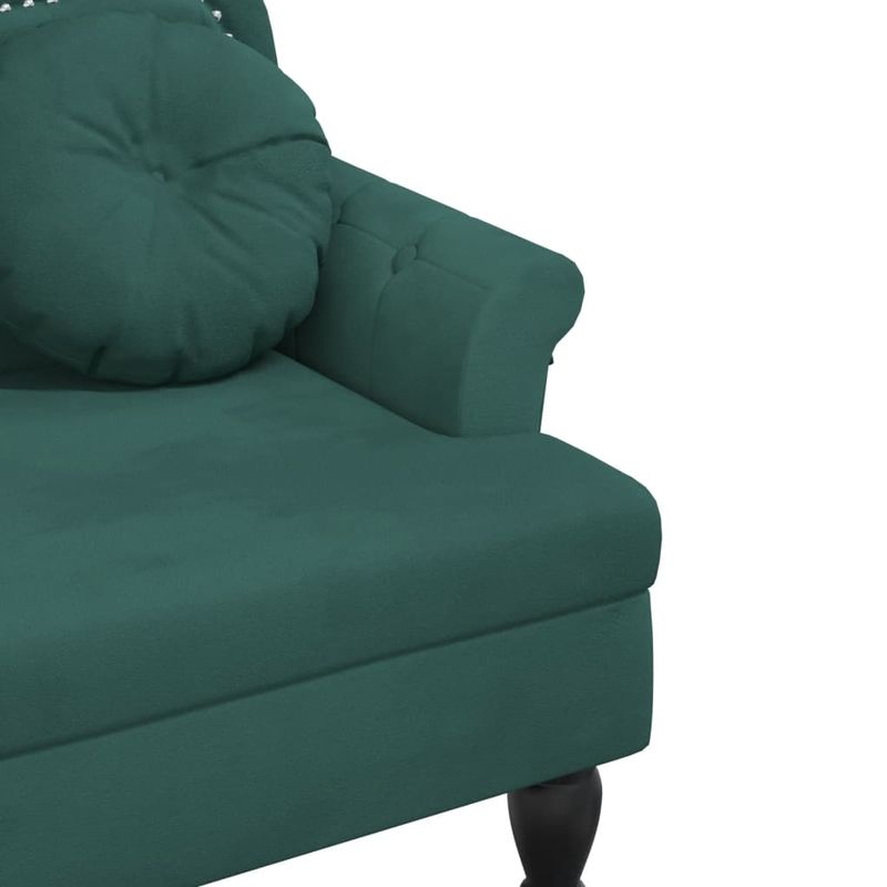 Casa si Gradina - Mobilier - Canapele si coltare - Banchete - Bancheta cu perne, verde inchis, 120,5x65x75 cm, catifea - Infinity.ro